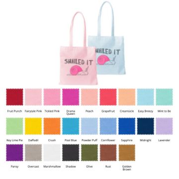 Colored Cotton Flat Tote